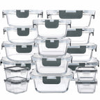 Pack de 24 (12 Tazones + 12 Tapas) Bandeja para Dulces con Tapa Sellada, Tarro para Caramelos, Apto para Microondas y Lavavajillas, Regalo Familiar para Fiestas, Bento Box para Almuerzo