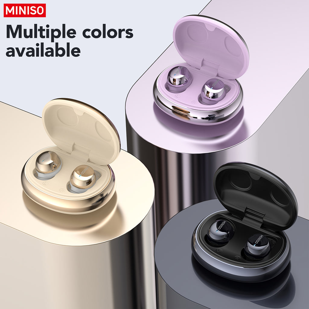 Auriculares Bluetooth | MINISO Auriculares con Traducción AI | Inalámbricos 6.0, Carga Rápida Tipo-C, 60 Horas de Reproducción, Conexión Estable