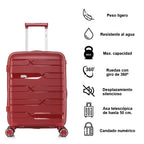 Maleta de cabina de 55x38x22cm (44L) de polipropileno - Candado incorporado - 20 pulgadas