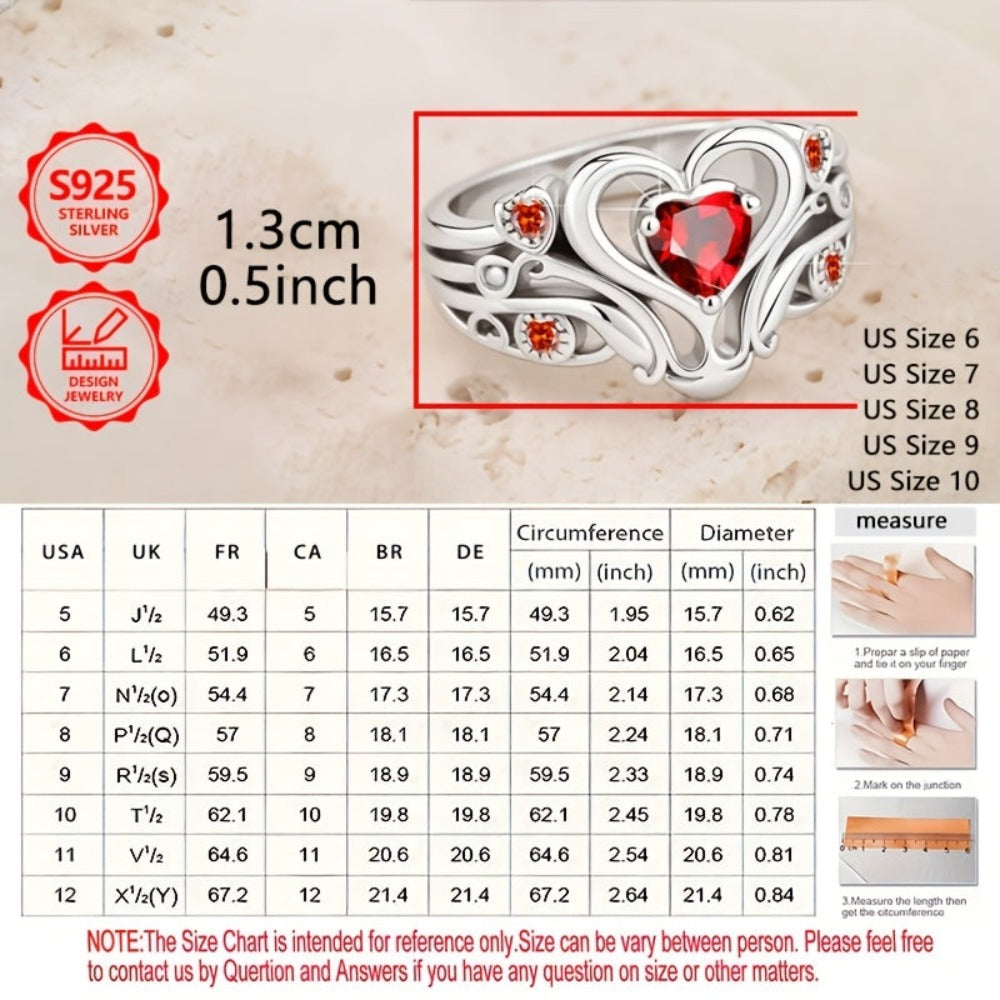 Plata de ley 925 PM:E27 - Un exquisito anillo de moda para mujer, elegante y con estilo, adornado con circonita cúbica sintética brillante. Esta joya de alta gama para mujer es perfecta para vacaciones, uso diario y un regalo conmemorativo ideal para amig