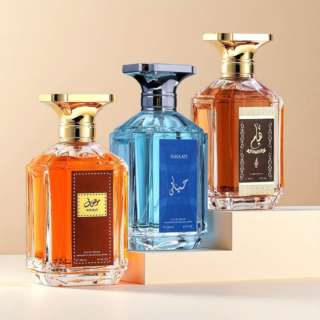 [Set de Perfumes para Hombre] Set de Tres Botellas, Amaderado, Oriental Picante, Aromático Picante. Fragancia Rica y Fresca, Sabor Duradero, Que Destaca Tu Encanto Masculino. Es una Excelente Opción para la Vida Diaria, Citas y Regalos de Festival
