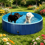 Piscina Plegable para Perros Gatos Bañera Portátil para Mascotas Plegable PVC y Resistente 80x20cm