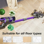 Aspiradora inalámbrica Yanhama/ 78000PA/ Aspiradora inalámbrica 8 en 1/ con cepillo antienredos/ 70 minutos de autonomía/ Aspiradora inalámbrica con pantalla LED/ Aspiradora de mano para pelo de mascotas, suelos duros, alfombras, limpieza de primavera del