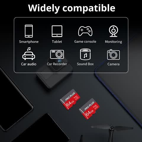 Tarjeta de memoria de alta velocidad para móvil cámara tableta y audio de coche | 2 piezas