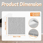 Paneles acústicos de pared autoadhesivos con patrón en X, 12x paneles de pared, revestimiento de pared de listones para aislamiento acústico, absorbe el ruido en paredes/techos