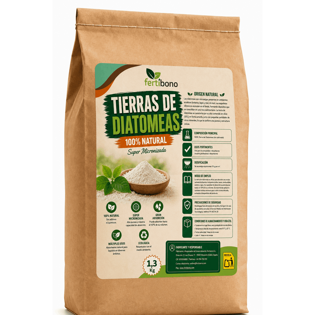 Tierra de Diatomeas Premium – 100% Natural | Polvo Ultrafino 1,3 kg |Múltiples Aplicaciones | Alta Pureza Super Blanca | Vegano y Seguro