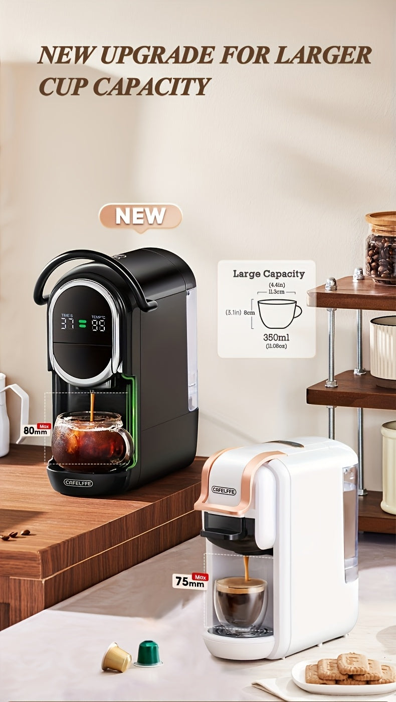 Cafeteras de cápsulas | CAFELFFE Cafetera Multifuncional de Cápsulas, 7 Niveles de Control Preciso del Agua, Compatible con Cápsulas Nes*