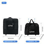 1 bolsa de viaje plegable de gran capacidad - Ligera, portátil, tela Oxford - Ideal para camping, senderismo, viajes familiares, eventos deportivos, escapadas de fin de semana, compras, mudanzas, con ruedas (negro)