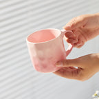 4 piezas, 360 ml, Ø 8,5 cm, juego de vajilla de cerámica, tazas de vidrio, tazas de café, tazas, tazas de té, vasos de jugo, para 4 personas, adecuado para familias, restaurantes, cafeterías, fiestas, cerámica de alta calidad, fácil de limpiar, utensilio