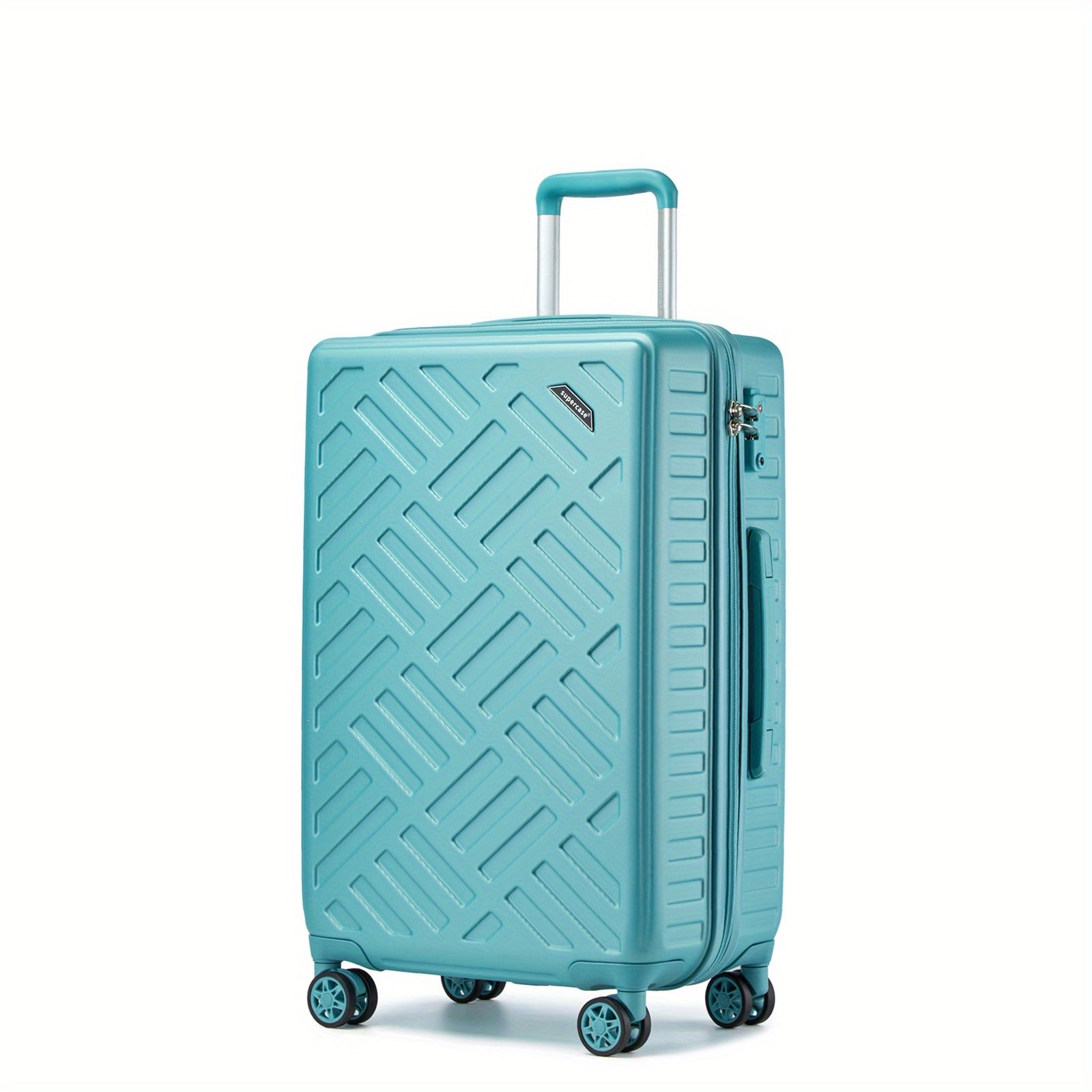 Maleta Rígida con Diseño Geométrico Elegante, Disponible en Tamaños de 20, 24 y 28 Pulgadas, Hecha de ABS+PC, con Cerradura TSA para Viajes Fáciles, Perfecta para la Vuelta al Cole o Regalos Navideños