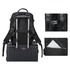 Mochila de Viaje para Cabina de Avion 45x30x20 para Vuelo Barato Equipaje de Mano y Espaciosa con Compartimento para Zapatos y Mochila Antirrobo Multifuncional para Viajes 2210.