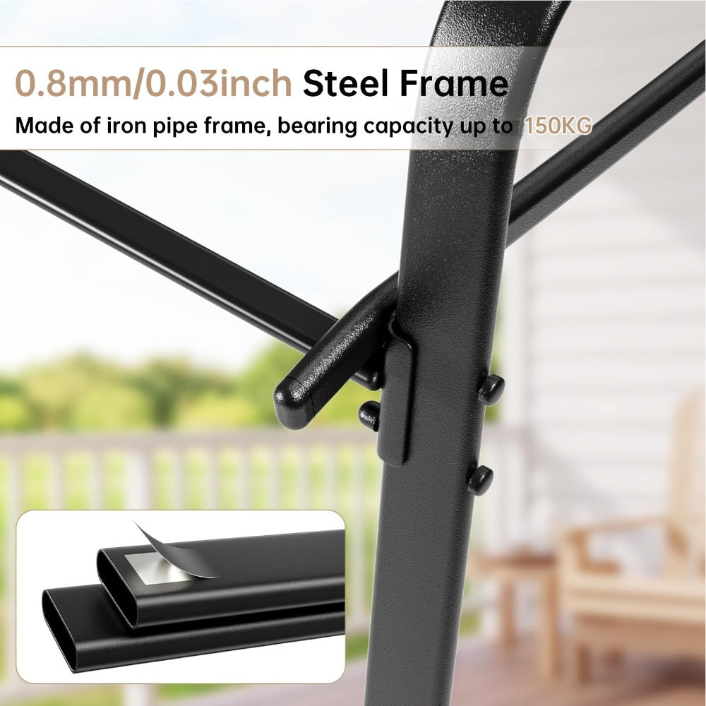 4pcs/6pcs Silla de Comedor, Silla de Balcón Apilable con Respaldo Alto, Tela Textilene, Estructura de Acero, Adecuada para Jardín, Patio, Balcón, Restaurante, Capacidad de Carga 150kg