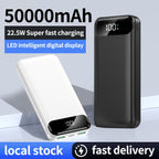 Batería externa | Batería portátil de gran capacidad 50000mAh con carga rápida PD22.5W, doble puerto USB de salida/pantalla LED de energía