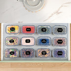 Juego de almacenamiento de cocina de alta gama de 32 piezas. Contenedor de almacenamiento sellado, utilizado para refrigeradores, salas de té y gabinetes. La opción ideal para harina, azúcar, pasta, granos y aditivos para pasteles. Incluye bolígrafo y eti