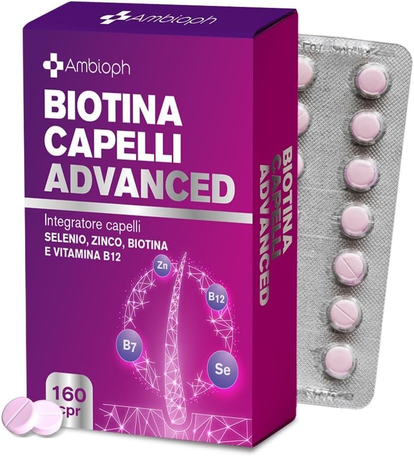 Integrador para el cabello a base de biotina, zinc, selenio y vitamina B12