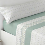 Juego de ropa de cama (Sábana ajustable, Cubrecama, Funda de almohada) | Juego de sábanas estampadas de 3 piezas | Primavera/Verano | Múltiples estilos | Tejido suave | 180cm - Múltiples tamaños disponibles