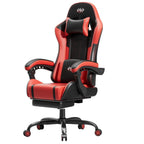 Silla Gaming con Masaje Lumbar Incorporado, Diseño Ergonómico Soporte Lumbar Ajustable y Reposacabezas, Silla de Computadora Giratoria de 360 Grados Reclinable para Oficina, Ideal para Juegos/Trabajo de Larga Duración