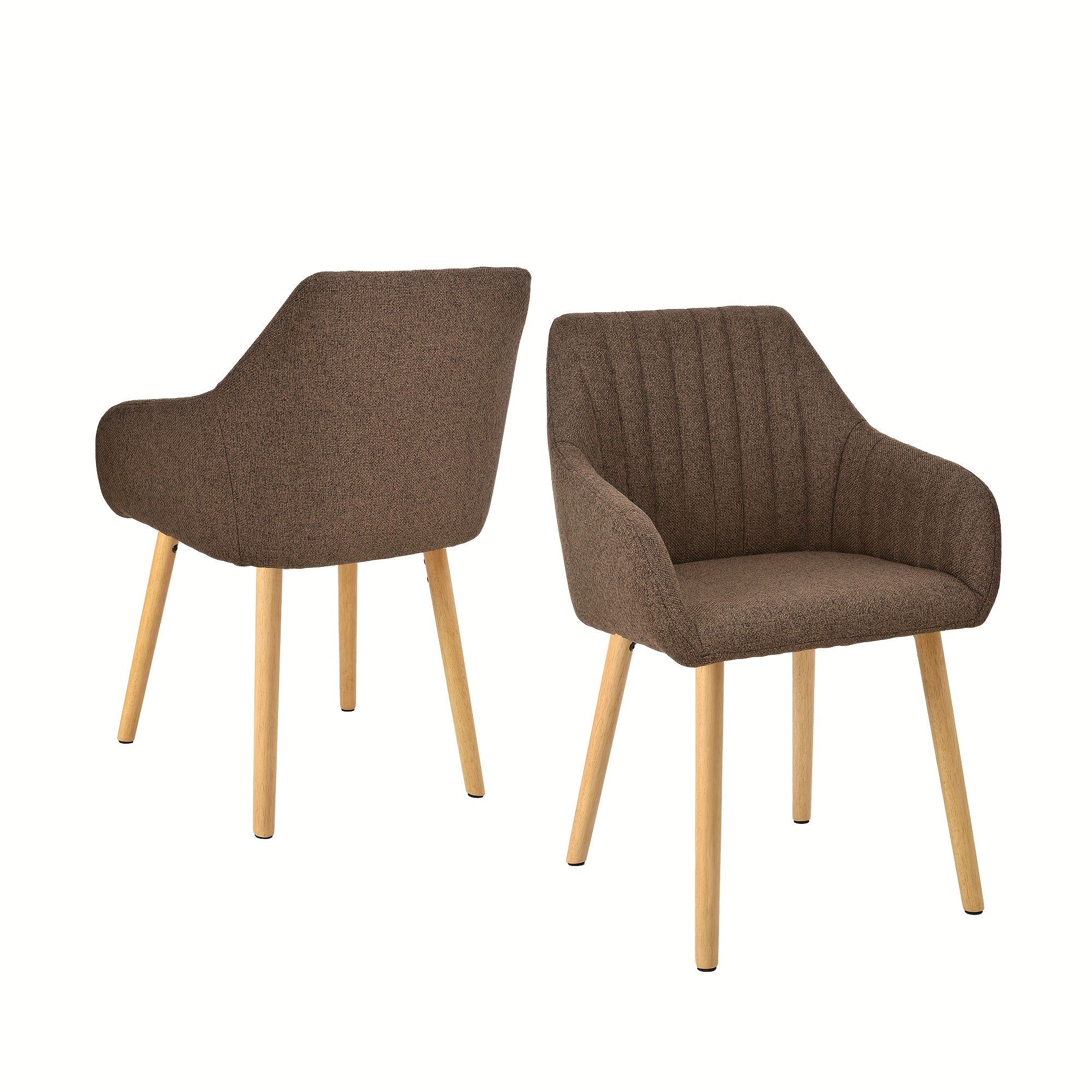 Juego de 2/4/6 sillas de comedor minimalistas con cómodo respaldo, reposabrazos y patas de madera