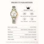 Relojes de Mujer OLEVS: Elegantes y de Moda para Negocios, Diseño Femenino para Muñecas Pequeñas, Cara Pequeña, Tono Dorado y Plateado, Correa de Acero Inoxidable, Cuarzo Analógico, Fecha y Día, Luminiscente, Esferas en /Blanco/Dorado/Azul