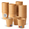 Vasos de Cafe Desechables de Cartón Kraft – Mayor Gramaje y Resistencia al Calor – Ideales para Café para Llevar en Hostelería y Eventos - LAN&LAN