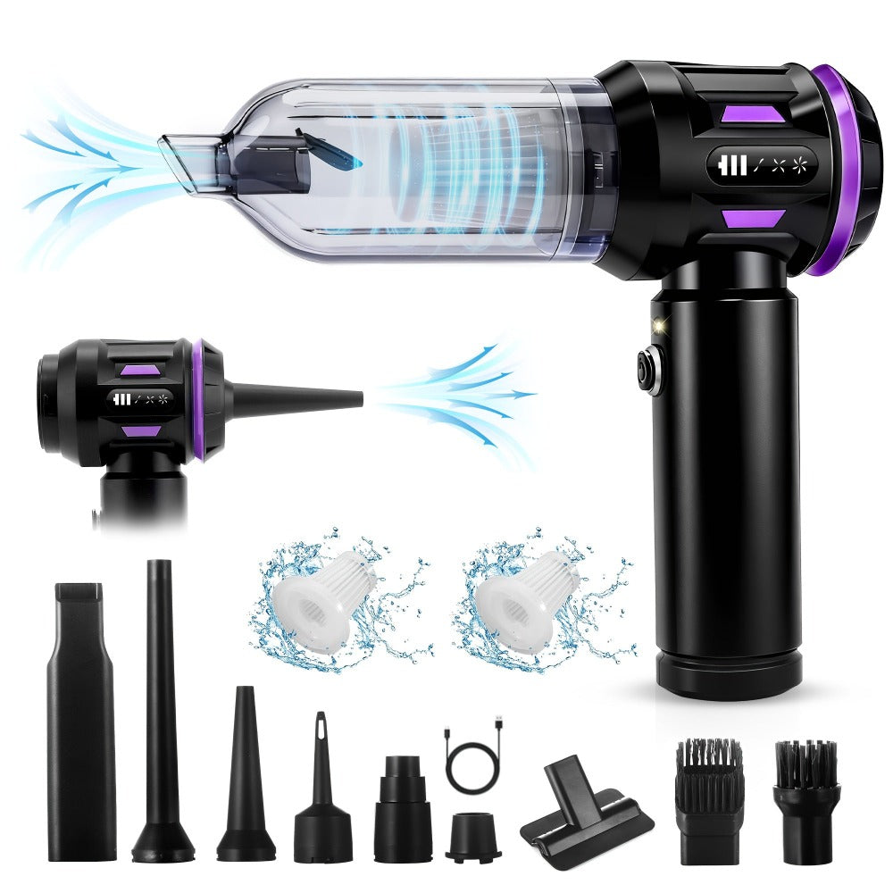 Aspiradora Inalámbrica Portátil, Mini Aspiradora de Alta Potencia, Multifuncional, Adecuada para Coches, Hogares, Oficinas, Camping y Limpieza de Polvo de Teclados de Computadoras y Laptops