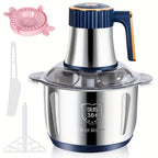 Picadoras de carne eléctricas de 5L, trituradora de alimentos 6S, procesador multifuncional de acero inoxidable para rebanar y picar verduras, electrodomésticos de cocina