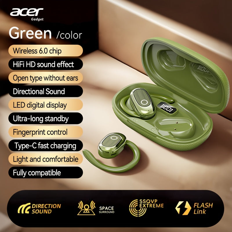 Auriculares Bluetooth | Auriculares inalámbricos Acer OHR553 con calidad de sonido HIFI, verdaderamente inalámbricos, estéreo omnidireccional