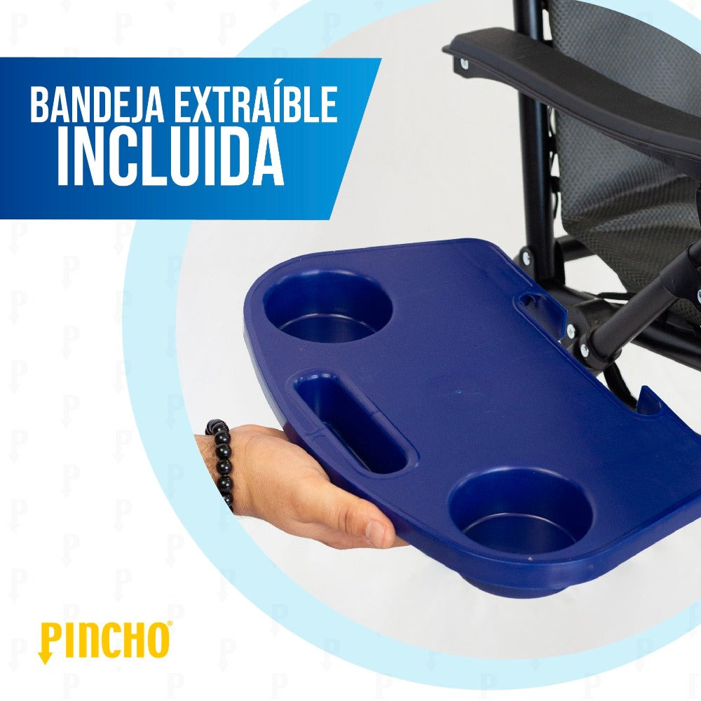 Tumbona Jardin Exterior Plegable Gravedad Cero - Pack 2 Sillas Reclinables o Hamacas para Playa, Terraza y Camping con Portavasos, Ligeras y Cómodas