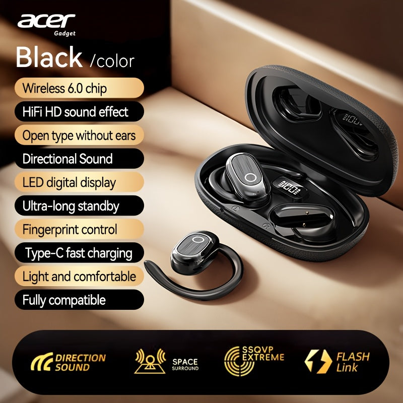 Auriculares Bluetooth | [Acer Original Oficial] Auriculares Estéreo Inalámbricos TWS, Graves Potentes, Reducción de Ruido en Llamadas Estéreo