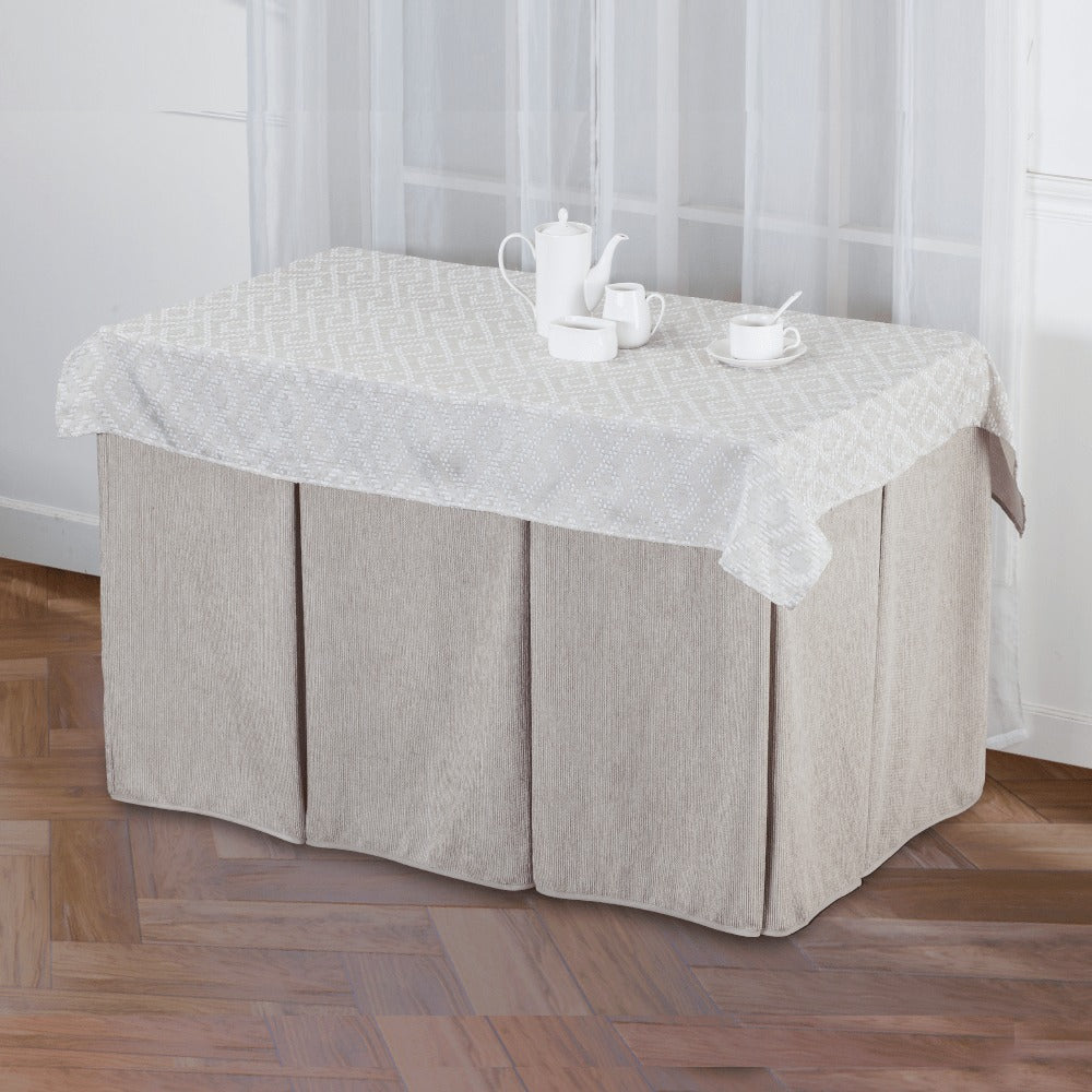 PAÑO CAMILLA RECTANGULAR CHENILLA 8 FUELLES + TAPETE VIVID TORRAL