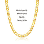 Collar de plata 925 para hombre, cadena cubana de 5 mm, accesorios de joyería estilo hip hop para fiestas, regalos para hombres, San Valentín, aniversario, cumpleaños, regalo para el Día del Padre, empaque en caja