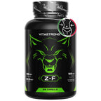 Vitasstrong Z-F, Suplemento Dietético con Extractos Vegetales, Vitaminas y Minerales, Rhodiola Rosea, Cromo Picolinato, Cafeína, Pimienta, Yodo, Vitamina B3 (Niacina)