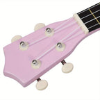Set de Ukulele Soprano de Tilo con Bolsa y 2 Púas Escala para Instrumento Cuerda Instrumento Guitarra Hawaiana Uke Rosa 53.34 cm