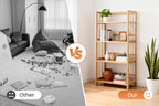 Estantería de Bambú de Gran Capacidad, Duradera, Fácil de Limpiar, Solución de Almacenamiento Multifuncional, Ideal para Hogar, Cocina, Dormitorio y Sala de Estar, Ahorra Espacio, Fácil Acceso, Estantería Práctica, Estantería de Pie