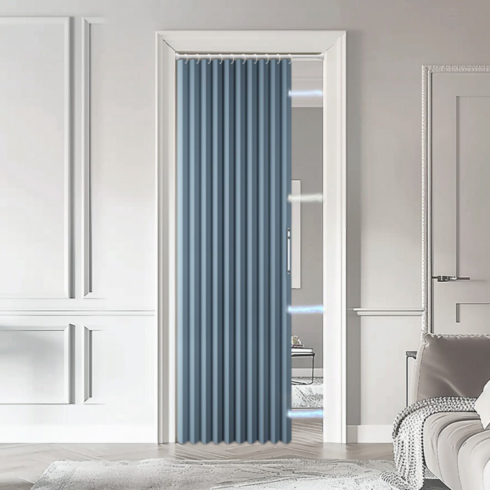 1 Cortina Magnética para Puerta, Cubierta Aislante para Puerta, Cortina Opaca para Puerta, Fácil de Instalar, Dormitorio, Sala de Estar, Cocina, División de Habitación