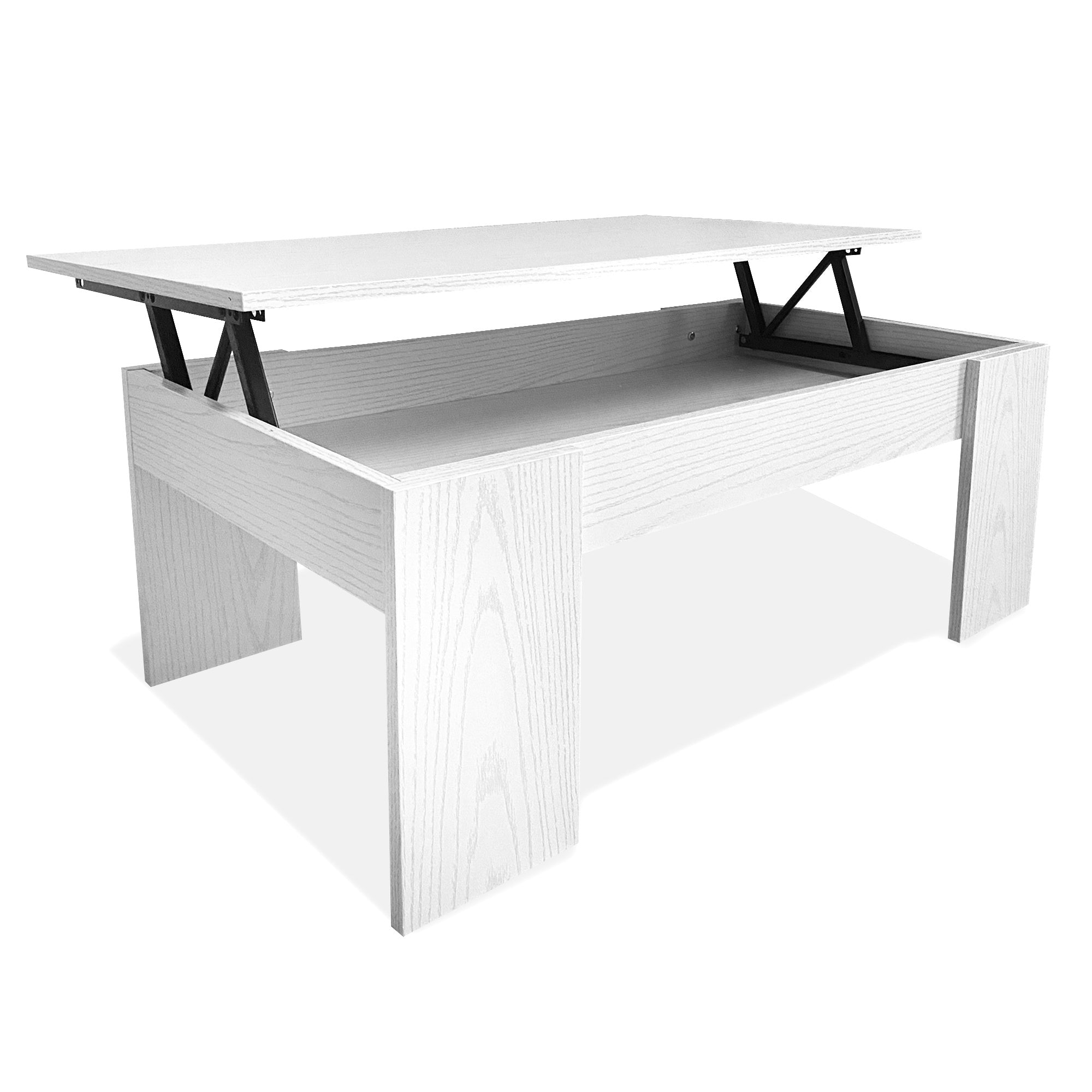 Mesa de Centro Elevable Nyana Home Mesa Multifuncional con Almacenaje Oculto Estructura Robusta y Estable Desplegable con Doble Altura