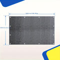 Colchoneta de Camping de Alta Calidad - Transpirable - Antideslizante - Gris Azulado - con 12 Agujeros, 13 Estacas y Bolsa de Transporte - 250/300/350/400/500/550/600Cm