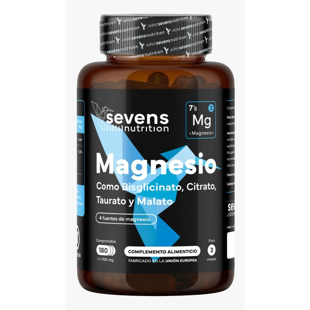 Pack 2x Magnesio Complex 4 en 1 - Con Citrato, Bisglicinato, Malato y Taurato – Sevens Nutrition