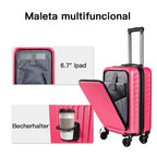 Una Maleta Cabina 55x35x20 Cm. , Equipaje Rígido Expandible De Material ABS, Con Ruedas Giratorias Desmontables Y Cerradura De Combinación, Que Cumple Con La Norma De Equipaje De Mano De 55x40x20 Cm. Ideal Para Adolescentes, Imprescindible Para Viajes En