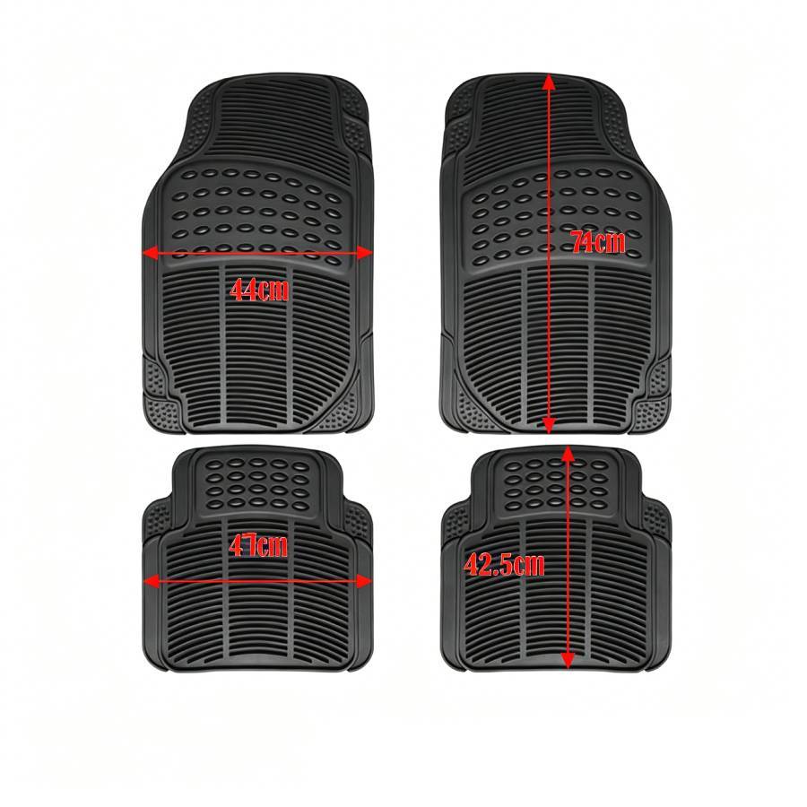 Alfombrillas Antideslizantes para Coche Alfombrillas Delanteras Set de 4 Alfombrillas Universales para Coche, Material PVC Duradero, Diseño Antideslizante y de Alta Gravedad, Instalación Fácil y Protección Completa para el Interior del Vehículo, Fácil de