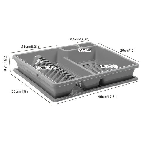1pc Cesta de drenaje de cocina, escurridor de platos, escurridor de fregadero, gris, con soporte inferior para fregadero, base de bandeja de goteo, drenaje rápido, resistente y duradero, adecuado para escurrir platos, palillos y cucharas