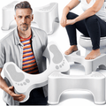 Escabel ergonómico para inodoro, 17 cm, plataforma de baño, 42 cm, escabel reciclado para inodoro, antideslizante para adultos y niños, 1 unidad