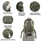 Mochila de cabina expandible 40x25x20-25cm | compartimiento para zapatillas | Mochila casual compatible con portátil 14 pulgadas