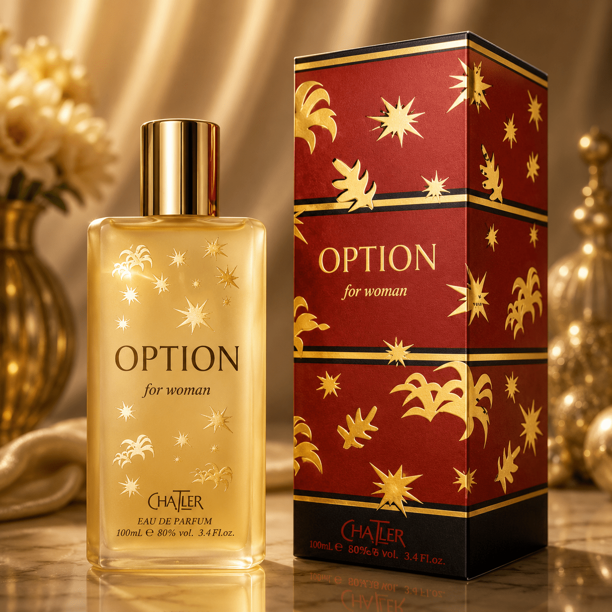 Everlyx - Perfume Option para mujer by Chatler Eau de Parfum 100ml aroma dulce y floral con toque cálido fragancia femenina intensa y elegante