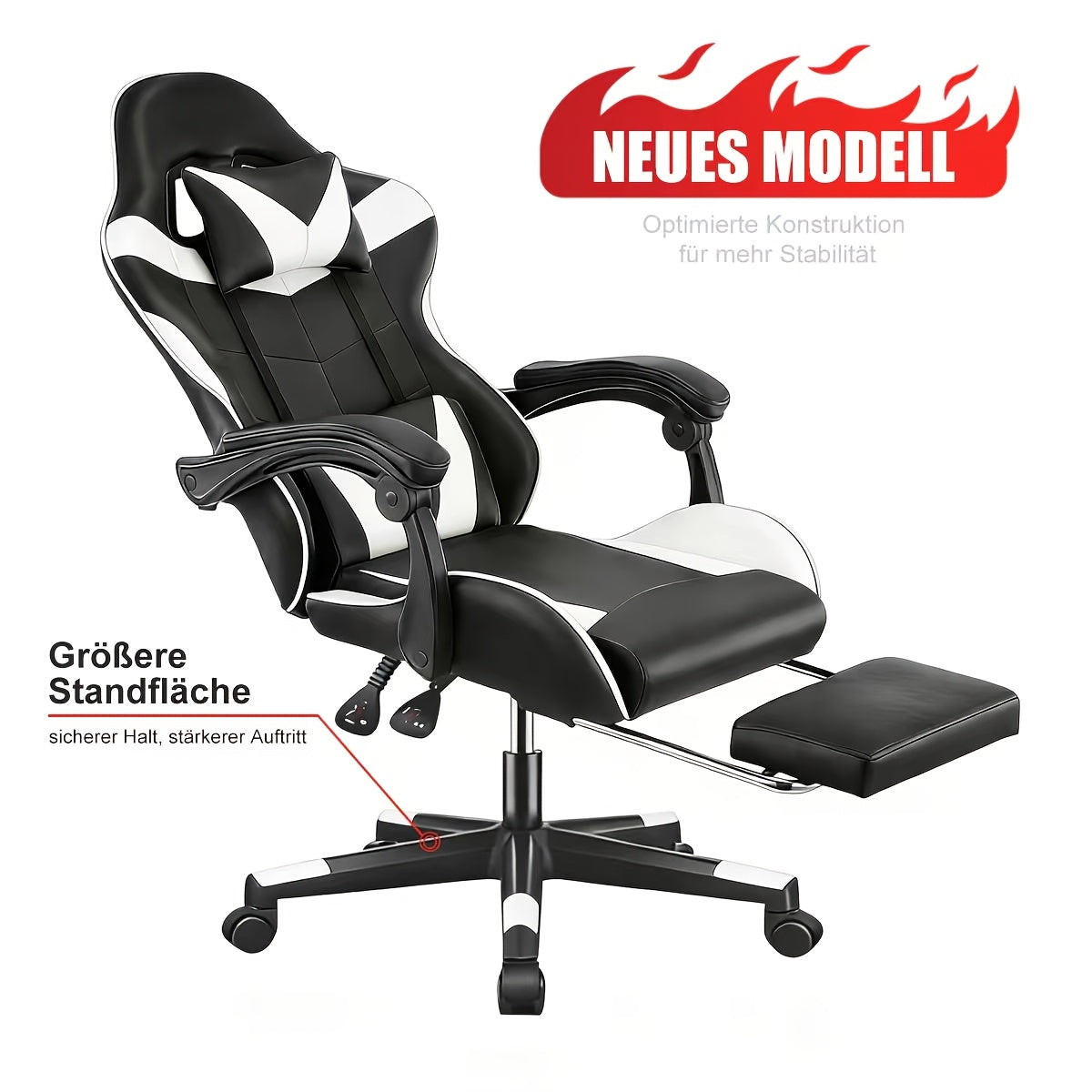 Silla de oficina para teletrabajo y estudio | metal y ajustable
