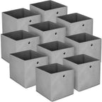 Juego de 10 Cajas de Almacenamiento Plegables de Tela con Orificio para Dedo 32 x 32 x 32 cm para Estantes Kallax o Separador de Ambientes