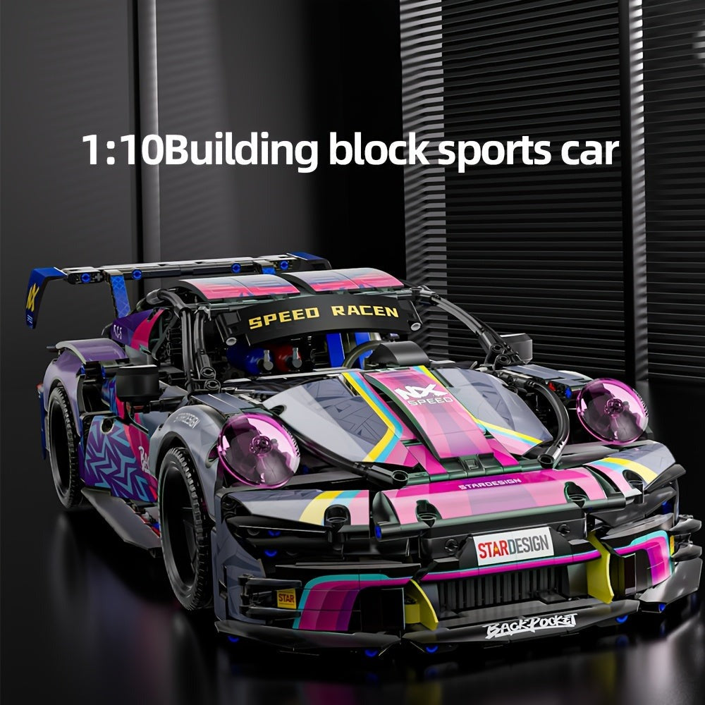 Serie 1:10, Modelo de Coche Deportivo para Armar, Bloques de Construcción Geniales de la Serie de Coches Deportivos, Diseño con Sentido de Ciencia y Tecnología, Empalme Simple y de Buena Operación, Adecuado para Coleccionistas, Regalo para Festivales y Cu