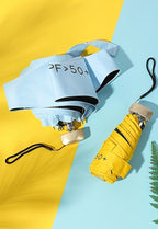 Paraguas plegable compacto de 1 pieza, disponible en 11 colores, paraguas de viaje, paraguas portátil ligero, miniparaguas de sol de moda para hombre, paraguas de viaje de bolsillo, regalo para mujer
