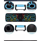 Tabla de flexiones multifuncional plegable，Entrenador de flexiones multifuncional plegable y portátil con asas antideslizantes y 2 bandas de resistencia. Diseño antideslizante, desmontable y fácil de guardar.barra de empuje para gimnasio en casa, manija d