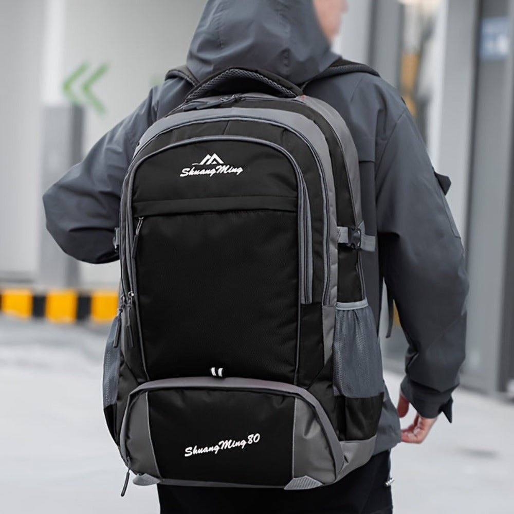 1pc Mochila de Viaje Multifuncional para Exteriores de Gran Capacidad de 80L para Hombres y Mujeres, Camping, Senderismo, Bolso de Hombro Doble